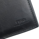 フェンディ FENDI エフ イズ フェンディ 8M0386 マヤブラウン×ブラック レザー 二つ折り財布 ゴールド金具 ミニ財布 茶 黒