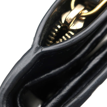 フェンディ FENDI エフ イズ フェンディ 8M0386 マヤブラウン×ブラック レザー 二つ折り財布 ゴールド金具 ミニ財布 茶 黒