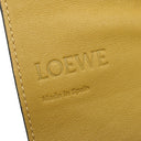ロエベ LOEWE アナグラム トライフォールド ウォレット マスタード グレインカーフレザー ペブルグレインカーフ 二つ折り財布 シルバー金具 コンパクトウォレット 黄色