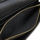 プラダ PRADA ロゴ プレート 1MH132 NERO レザー サフィアーノレザー 長財布 ゴールド金具 黒 二つ折り