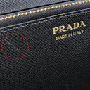 プラダ PRADA ロゴ プレート 1MH132 NERO レザー サフィアーノレザー 長財布 ゴールド金具 黒 二つ折り