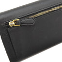 プラダ PRADA ロゴ プレート 1MH132 NERO レザー サフィアーノレザー 長財布 ゴールド金具 黒 二つ折り