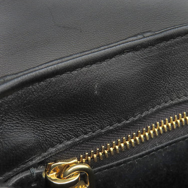 ミュウミュウ MIU MIU マテラッセ ブラック レザー ショルダーバッグ ゴールド金具 黒 チェーンストラップ