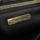 ミュウミュウ MIU MIU マテラッセ ブラック レザー ショルダーバッグ ゴールド金具 黒 チェーンストラップ