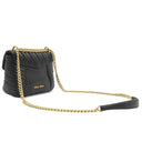 ミュウミュウ MIU MIU マテラッセ ブラック レザー ショルダーバッグ ゴールド金具 黒 チェーンストラップ