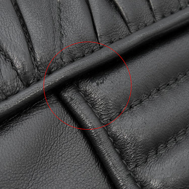 ミュウミュウ MIU MIU マテラッセ ブラック レザー ショルダーバッグ ゴールド金具 黒 チェーンストラップ