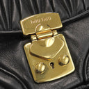 ミュウミュウ MIU MIU マテラッセ ブラック レザー ショルダーバッグ ゴールド金具 黒 チェーンストラップ
