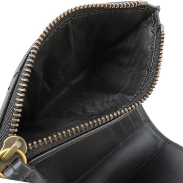 グッチ GUCCI GGマーモント 474802 ブラック レザー 三つ折り財布 ゴールド金具 黒