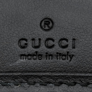 グッチ GUCCI GGマーモント 474802 ブラック レザー 三つ折り財布 ゴールド金具 黒