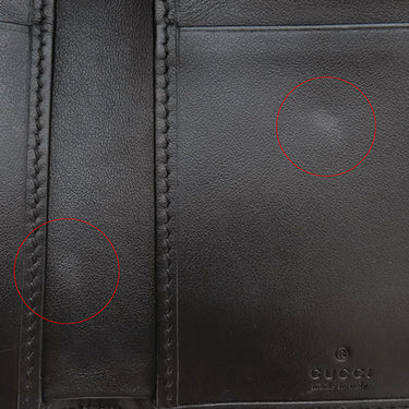 グッチ GUCCI GGマーモント 474802 ブラック レザー 三つ折り財布 ゴールド金具 黒