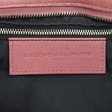 バレンシアガ BALENCIAGA ジャイアント シティ 281770 ピンク レザー 2WAYバッグ シルバー金具 ハンドバッグ ショルダー 肩掛け ミラー付き
