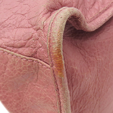 バレンシアガ BALENCIAGA ジャイアント シティ 281770 ピンク レザー 2WAYバッグ シルバー金具 ハンドバッグ ショルダー 肩掛け ミラー付き