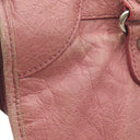 バレンシアガ BALENCIAGA ジャイアント シティ 281770 ピンク レザー 2WAYバッグ シルバー金具 ハンドバッグ ショルダー 肩掛け ミラー付き