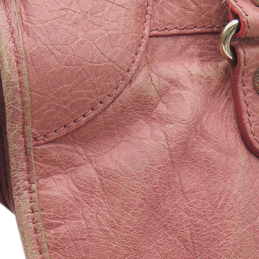 バレンシアガ BALENCIAGA ジャイアント シティ 281770 ピンク レザー 2WAYバッグ シルバー金具 ハンドバッグ ショルダー 肩掛け ミラー付き