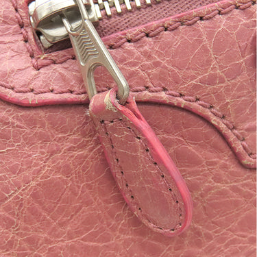 バレンシアガ BALENCIAGA ジャイアント シティ 281770 ピンク レザー 2WAYバッグ シルバー金具 ハンドバッグ ショルダー 肩掛け ミラー付き