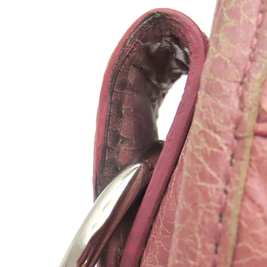 バレンシアガ BALENCIAGA ジャイアント シティ 281770 ピンク レザー 2WAYバッグ シルバー金具 ハンドバッグ ショルダー 肩掛け ミラー付き