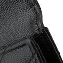 サンローラン SAINT LAURENT モノグラム スモール エンベロープウォレット 414404 ブラック レザー コインケース シルバー金具 黒 小銭入れ カード入れ