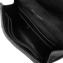 サンローラン SAINT LAURENT モノグラム スモール エンベロープウォレット 414404 ブラック レザー コインケース シルバー金具 黒 小銭入れ カード入れ