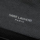 サンローラン SAINT LAURENT モノグラム スモール エンベロープウォレット 414404 ブラック レザー コインケース シルバー金具 黒 小銭入れ カード入れ