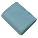 ミュウミュウ MIU MIU ソフティ パデッド マテラッセ ブルー レザー 二つ折り財布 ゴールド金具 水色 ロゴ コンパクト