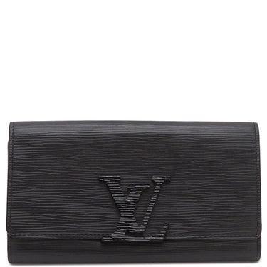 ルイヴィトン LOUIS VUITTON ポルトフォイユ ルイーズ M60767 ブラック エピレザー 長財布 シルバー金具 黒