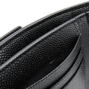 サンローラン SAINT LAURENT アップタウン コンパクトウォレット 582296 ブラック レザー 二つ折り財布 ゴールド金具 黒