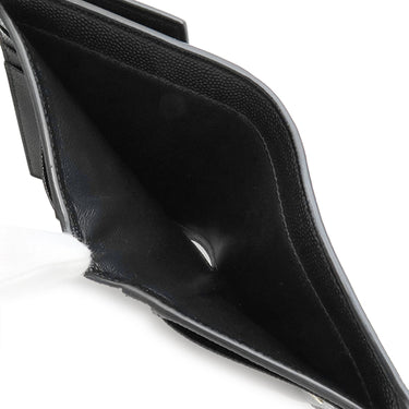 サンローラン SAINT LAURENT アップタウン コンパクトウォレット 582296 ブラック レザー 二つ折り財布 ゴールド金具 黒