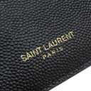 サンローラン SAINT LAURENT アップタウン コンパクトウォレット 582296 ブラック レザー 二つ折り財布 ゴールド金具 黒