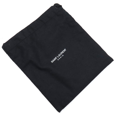 サンローラン SAINT LAURENT アップタウン コンパクトウォレット 582296 ブラック レザー 二つ折り財布 ゴールド金具 黒
