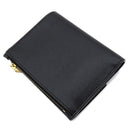 サンローラン SAINT LAURENT アップタウン コンパクトウォレット 582296 ブラック レザー 二つ折り財布 ゴールド金具 黒