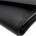 サンローラン SAINT LAURENT アップタウン コンパクトウォレット 582296 ブラック レザー 二つ折り財布 ゴールド金具 黒