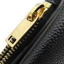 サンローラン SAINT LAURENT アップタウン コンパクトウォレット 582296 ブラック レザー 二つ折り財布 ゴールド金具 黒