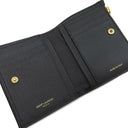 サンローラン SAINT LAURENT アップタウン コンパクトウォレット 582296 ブラック レザー 二つ折り財布 ゴールド金具 黒