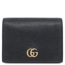 グッチ GUCCI ダブルG カードケース ウォレット ‎456126 ブラック レザー 二つ折り財布 ゴールド金具 黒 GGスプリーム