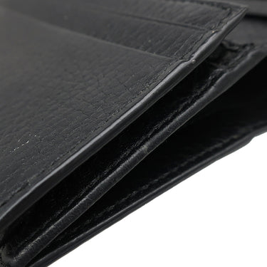 グッチ GUCCI ダブルG カードケース ウォレット ‎456126 ブラック レザー 二つ折り財布 ゴールド金具 黒 GGスプリーム
