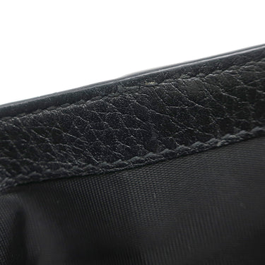 グッチ GUCCI ダブルG カードケース ウォレット ‎456126 ブラック レザー 二つ折り財布 ゴールド金具 黒 GGスプリーム