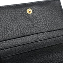 グッチ GUCCI ダブルG カードケース ウォレット ‎456126 ブラック レザー 二つ折り財布 ゴールド金具 黒 GGスプリーム