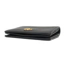 グッチ GUCCI ダブルG カードケース ウォレット ‎456126 ブラック レザー 二つ折り財布 ゴールド金具 黒 GGスプリーム