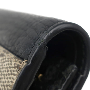 グッチ GUCCI ダブルG カードケース ウォレット ‎456126 ブラック レザー 二つ折り財布 ゴールド金具 黒 GGスプリーム