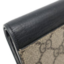 グッチ GUCCI ダブルG カードケース ウォレット ‎456126 ブラック レザー 二つ折り財布 ゴールド金具 黒 GGスプリーム