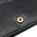 グッチ GUCCI ダブルG カードケース ウォレット ‎456126 ブラック レザー 二つ折り財布 ゴールド金具 黒 GGスプリーム