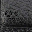 グッチ GUCCI インターロッキングG 二つ折り ウォレット 615525 ブラック レザー 二つ折り財布 ゴールド金具 黒 コンパクトウォレット アウトレット品
