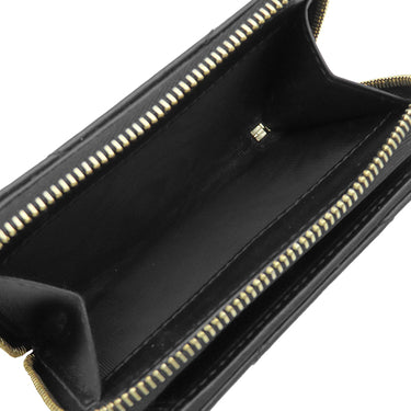 グッチ GUCCI GG マーモント ミニジップ ウォレット 813370 ブラック レザー 二つ折り財布 ゴールド金具 黒 コンパクト ラウンドジップ