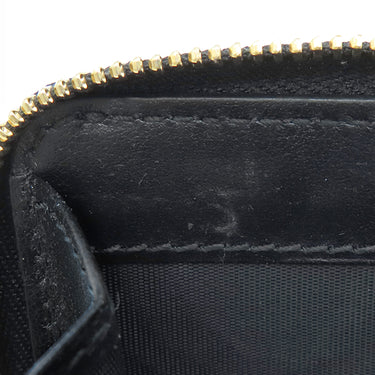 グッチ GUCCI GG マーモント ミニジップ ウォレット 813370 ブラック レザー 二つ折り財布 ゴールド金具 黒 コンパクト ラウンドジップ