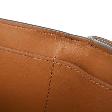 フェンディ FENDI ロゴ ローママイクロ 8M0395 ブラウン レザー 三つ折り財布 ゴールド金具 ミニ財布 茶