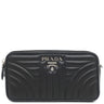 プラダ PRADA ナッパレザー ミニショルダー 1DH010 ブラック レザー ショルダーバッグ シルバー金具 チェーンショルダー 黒