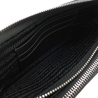 プラダ PRADA ナッパレザー ミニショルダー 1DH010 ブラック レザー ショルダーバッグ シルバー金具 チェーンショルダー 黒