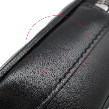 プラダ PRADA ナッパレザー ミニショルダー 1DH010 ブラック レザー ショルダーバッグ シルバー金具 チェーンショルダー 黒