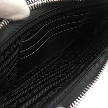 プラダ PRADA ナッパレザー ミニショルダー 1DH010 ブラック レザー ショルダーバッグ シルバー金具 チェーンショルダー 黒