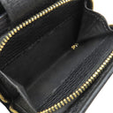 グッチ GUCCI GG プチマーモント コンパクト ジップ ウォレット 523193 ブラック レザー 二つ折り財布 ゴールド金具 黒 コンパクトウォレット